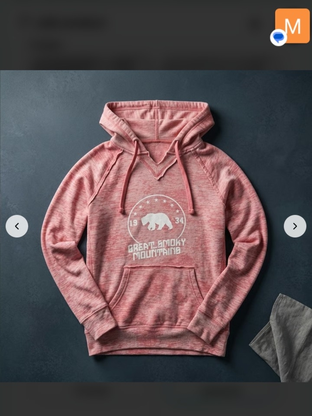 MV Sport Pink Pullover Hoodie - Great Smoky Mountains Graphic